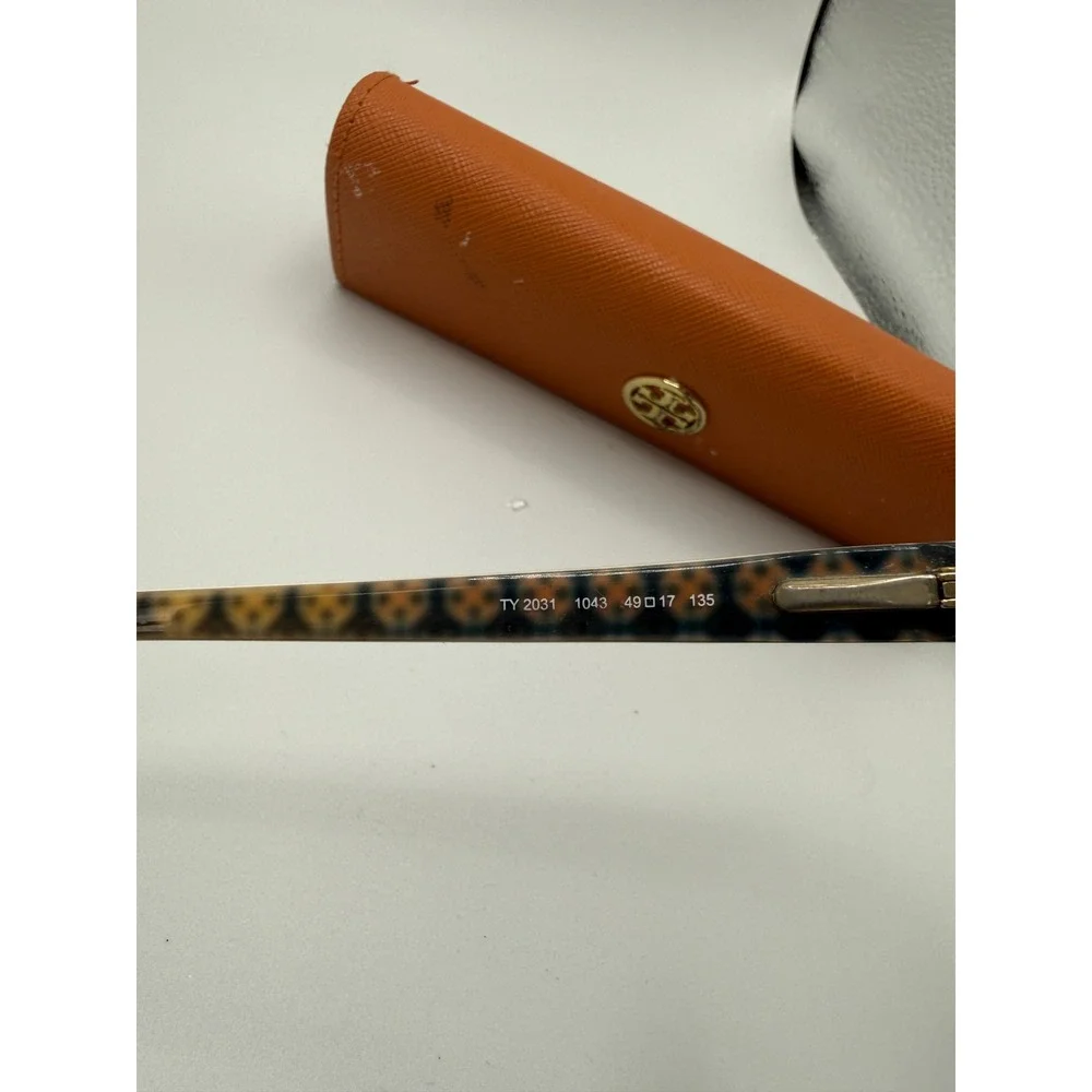 Tory Burch‎ TY2011 Dark Tortoise Eyeglasses Frames with Orange Case 49-17-135